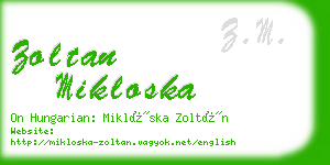 zoltan mikloska business card